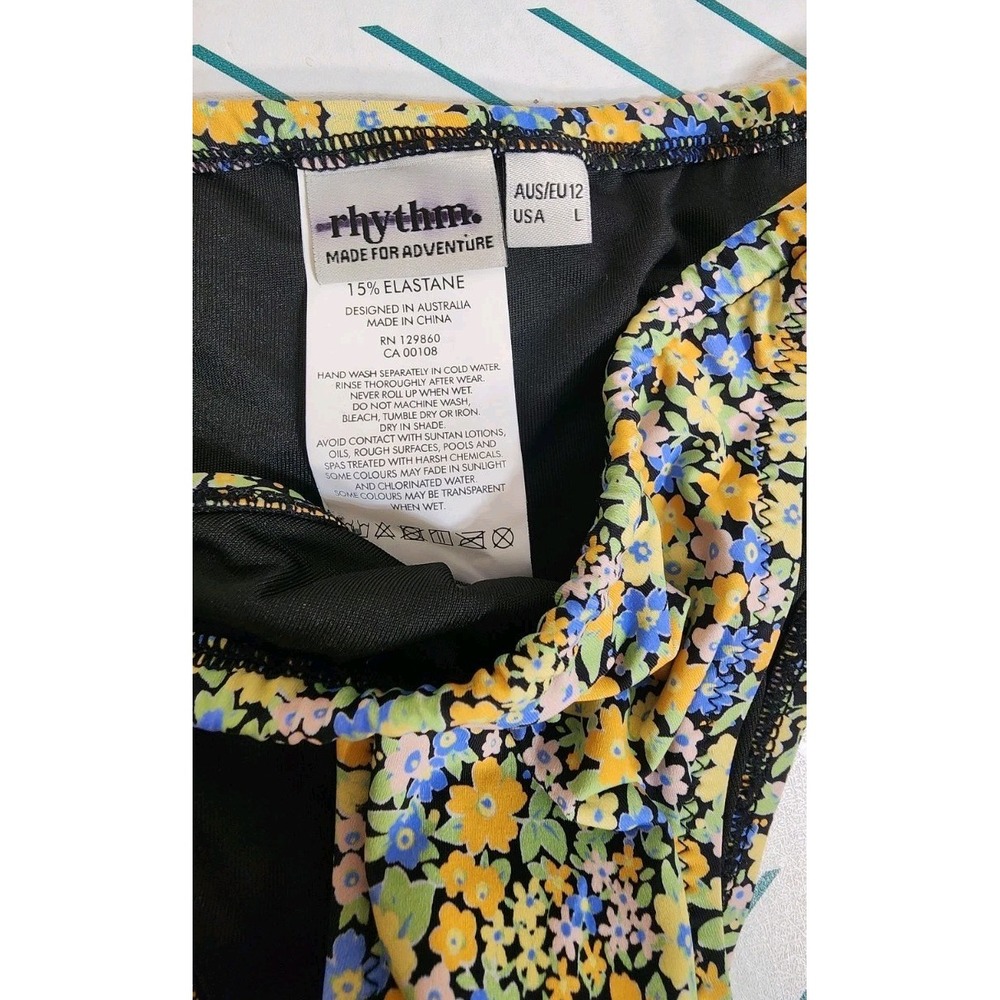 Rhythm Free People Aila Blue Out From Under‎ Bikini Bottoms Sz Lrg Womans Swim - Picture 12 of 13